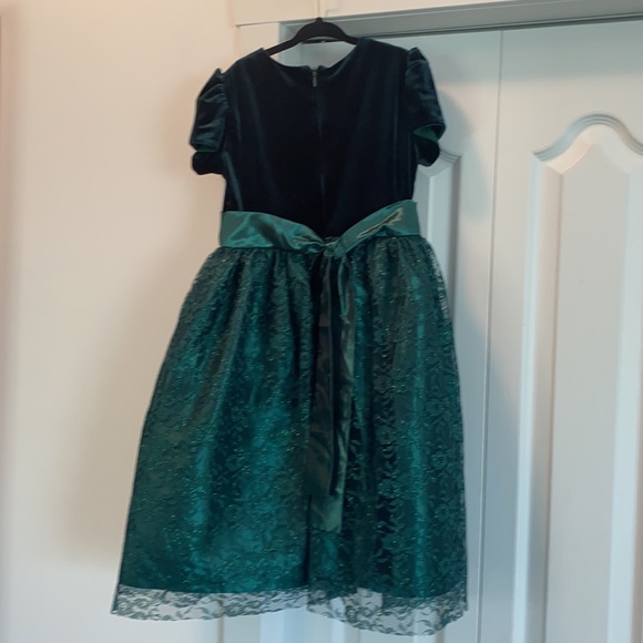 Jane Copeland size 7 valor and sparkly green dress - Picture 3 of 5